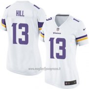 Maglia NFL Game Donna Minnesota Vikings Hill Bianco