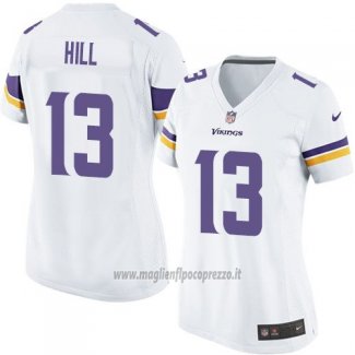 Maglia NFL Game Donna Minnesota Vikings Hill Bianco