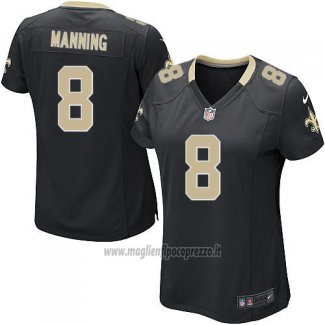 Maglia NFL Game Donna New Orleans Saints Manning Nero
