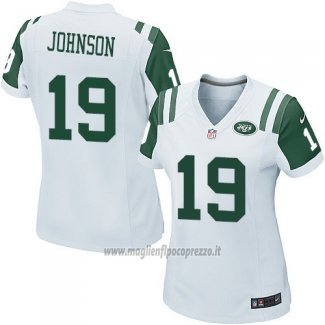 Maglia NFL Game Donna New York Jets Johnson Bianco