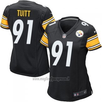 Maglia NFL Game Donna Pittsburgh Steelers Tuitt Nero