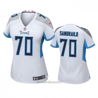 Maglia NFL Game Donna Tennessee Titans Ty Sambrailo Bianco