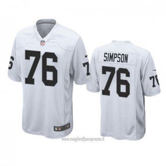Maglia NFL Game Las Vegas Raiders John Simpson Bianco