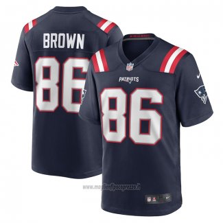 Maglia NFL Game New England Patriots Pharaoh Brown Blu