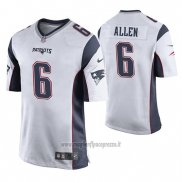 Maglia NFL Game New England Patriots Ryan Allen Bianco