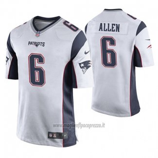 Maglia NFL Game New England Patriots Ryan Allen Bianco