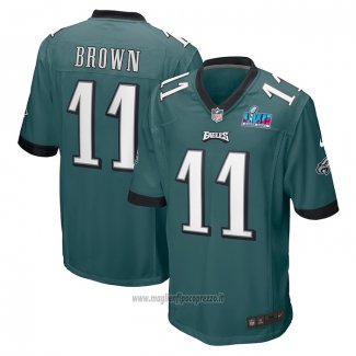 Maglia NFL Game Philadelphia Eagles A.J. Brown Super Bowl Lvii Patch Verde