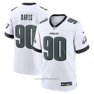 Maglia NFL Game Philadelphia Eagles Jordan Davis Bianco