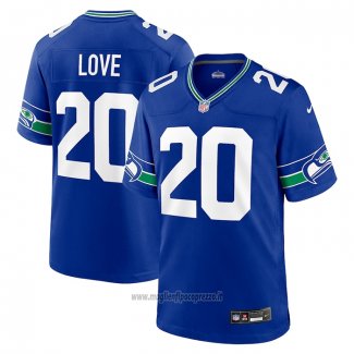 Maglia NFL Game Seattle Seahawks Julian Love Throwback Blu