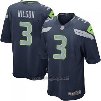 Maglia NFL Game Seattle Seahawks Wilson Blu