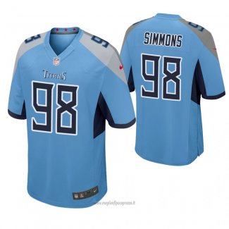 Maglia NFL Game Tennessee Titans Jeffery Simmons Blu