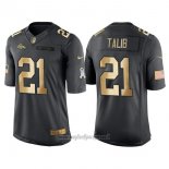 Maglia NFL Gold Anthracite Denver Broncos Talib Salute To Service 2016 Nero