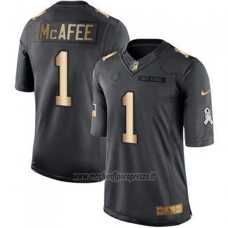 Maglia NFL Gold Anthracite Indianapolis Colts Mcafee Salute To Service 2016 Nero