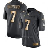 Maglia NFL Gold Anthracite San Francisco 49ers Kaepernick Salute To Service 2016 Nero