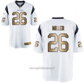 Maglia NFL Gold Game Houston Texans Miller Bianco