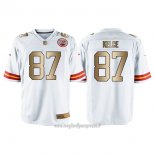 Maglia NFL Gold Game Kansas City Chiefs Kelce Bianco