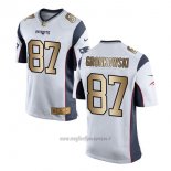 Maglia NFL Gold Game New England Patriots Gronkowski Bianco