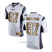 Maglia NFL Gold Game New England Patriots Gronkowski Bianco