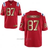 Maglia NFL Gold Game New England Patriots Gronkowski Rosso