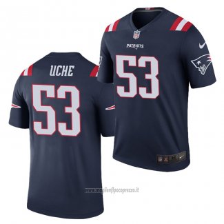 Maglia NFL Gold Legend New England Patriots Josh Uche 2020 Blu Color Rush