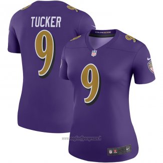 Maglia NFL Legend Donna Baltimore Ravens Justin Tucker Viola