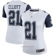 Maglia NFL Legend Donna Dallas Cowboys Ezekiel Elliott Bianco Color Rush