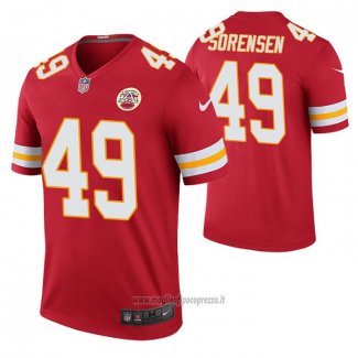Maglia NFL Legend Kansas City Chiefs 49 Daniel Sorensen Color Rush Rosso