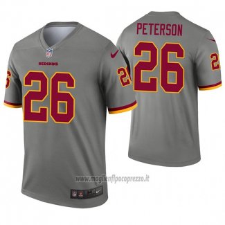 Maglia NFL Legend Washington Commanders 26 Adrian Peterson Inverted Grigio