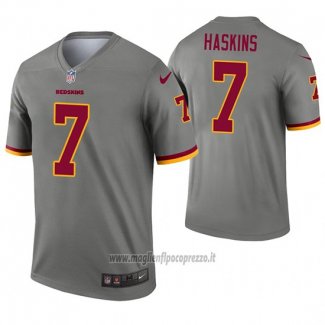 Maglia NFL Legend Washington Commanders 7 Dwayne Haskins Inverted Grigio
