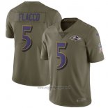 Maglia NFL Limited Bambino Baltimore Ravens 5 Flacco Verde
