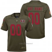 Maglia NFL Limited Bambino San Francisco 49ers Personalizzate Salute To Service Verde