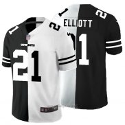 Maglia NFL Limited Dallas Cowboys Elliott Black White Split