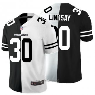Maglia NFL Limited Denver Broncos Lindsay Black White Split