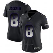 Maglia NFL Limited Donna Baltimore Ravens Jackson Smoke Fashion Nero