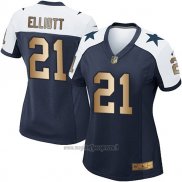 Maglia NFL Limited Donna Dallas Cowboys 21 Ezekiel Elliott Elite Blu Or