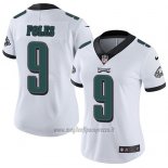 Maglia NFL Limited Donna Philadelphia Eagles 9 Nick Foles Bianco Stitched Vapor Untouchable