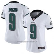 Maglia NFL Limited Donna Philadelphia Eagles 9 Nick Foles Bianco Stitched Vapor Untouchable