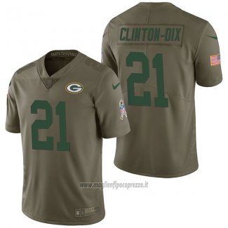 Maglia NFL Limited Green Bay Packers 21 Ha Ha Clinton Dix 2017 Salute To Service Verde