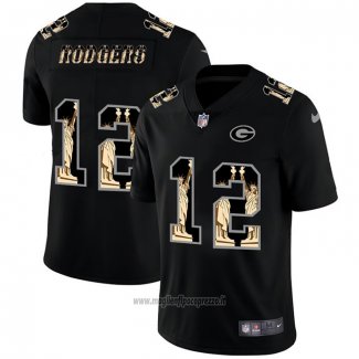 Maglia NFL Limited Green Bay Packers Rodgers Statue Of Liberty Fashion Nero