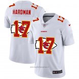 Maglia NFL Limited Kansas City Chiefs Hardman Logo Dual Overlap Bianco