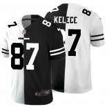 Maglia NFL Limited Kansas City Chiefs Kelce White Black Split