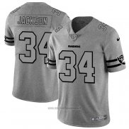 Maglia NFL Limited Las Vegas Raiders Jackson Team Logo Gridiron Grigio