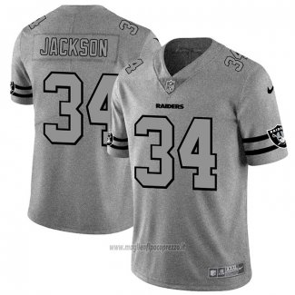 Maglia NFL Limited Las Vegas Raiders Jackson Team Logo Gridiron Grigio