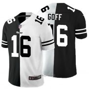 Maglia NFL Limited Los Angeles Rams Goff Black White Split