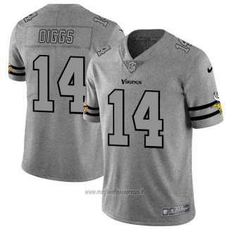Maglia NFL Limited Minnesota Vikings Diggs Team Logo Gridiron Grigio