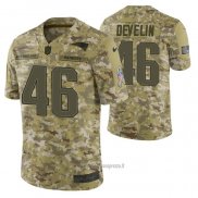 Maglia NFL Limited New England Patriots 46 James Develin 2018 Salute To Service Camuffamento