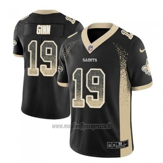 Maglia NFL Limited New Orleans Saints Ted Ginn Saints Nero 2018 Rush Drift Fashion