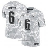 Maglia NFL Limited Philadelphia Eagles DeVonta Smith 2024 Salute To Service Grigio