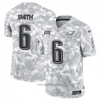 Maglia NFL Limited Philadelphia Eagles DeVonta Smith 2024 Salute To Service Grigio