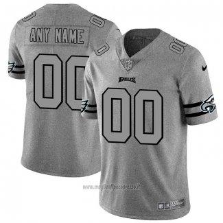 Maglia NFL Limited Philadelphia Eagles Personalizzate Team Logo Gridiron Grigio